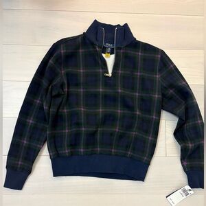 Polo by Ralph Lauren Girls’ Navy Plaid Sweater - Size 12-14